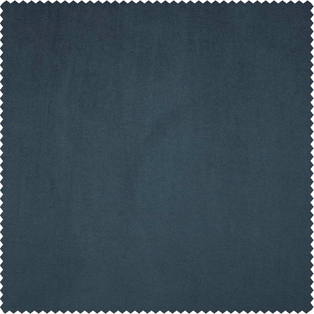 HPD Half Price Drapes London Blue Heritage Plush Velvet Room Darkening Curtains for Bedroom & Living Room Curtains (1 Panel), Window Curtains 108 inches long, Rod Pocket Curtains & Drapes, 50W X 108L