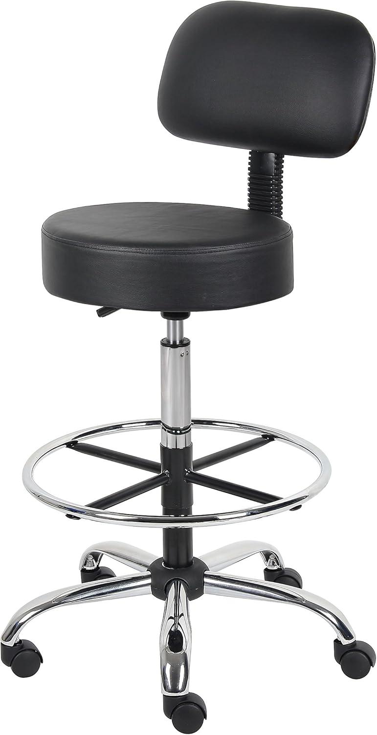 Medical/Drafting Stool with Back Cushion - Boss Office Products