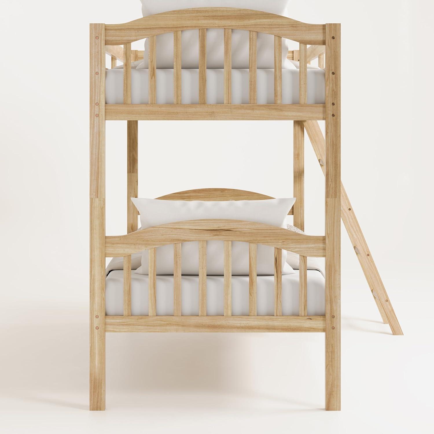 Storkcraft Long Horn Twin over Twin Bunk Bed, Natural