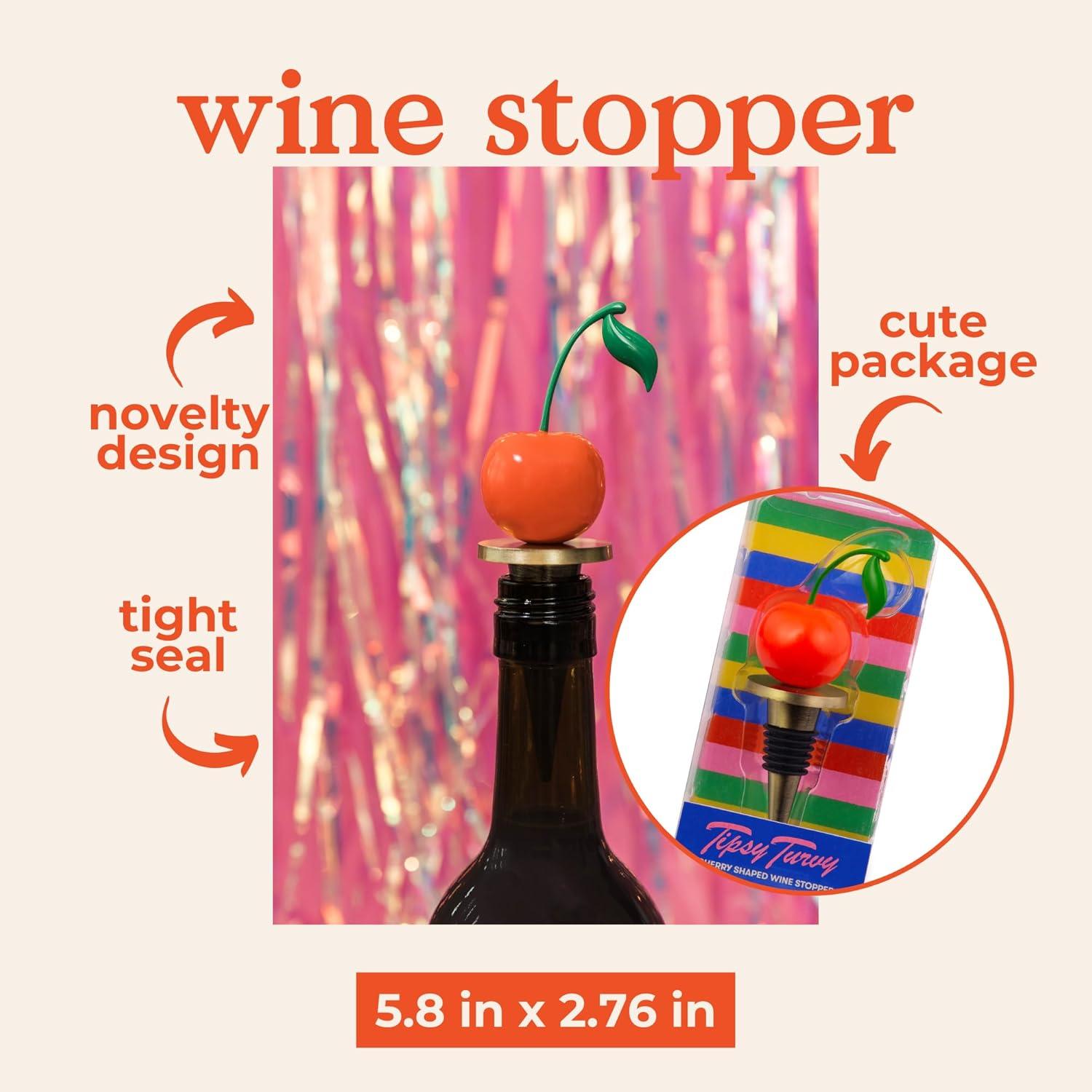 ban.do Wine Stopper, Cherry