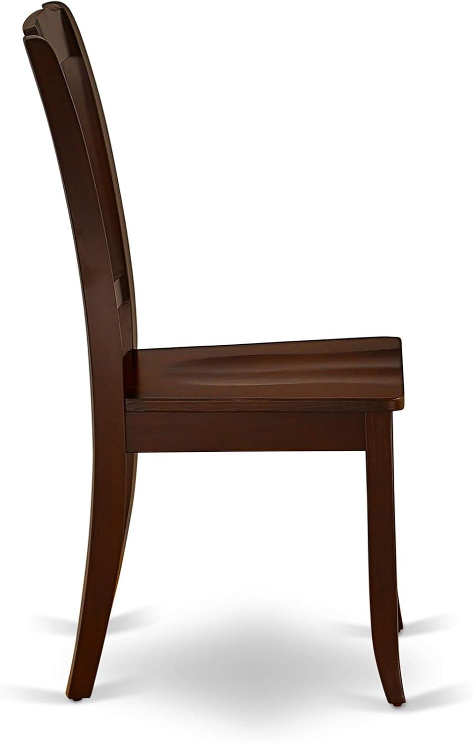 Danbury Vertical Slatted Back Chairs - Mahogany - Set of 2