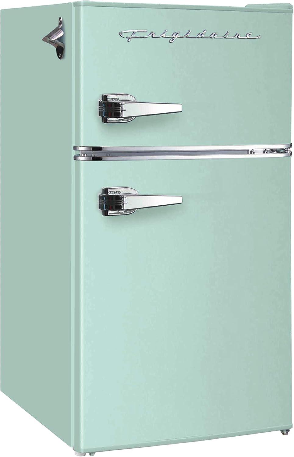 Frigidaire 3.2-Cu Ft. 2-Door Retro Compact Bar Fridge With Freezer And Side Bottle Opener