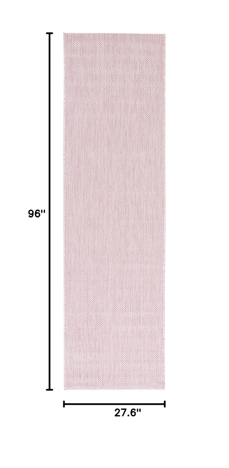 Courtyard CY8520 Power Loomed Indoor and Outdoor Runner Rug - Soft Pink/- - 2'3"x8' - Safavieh