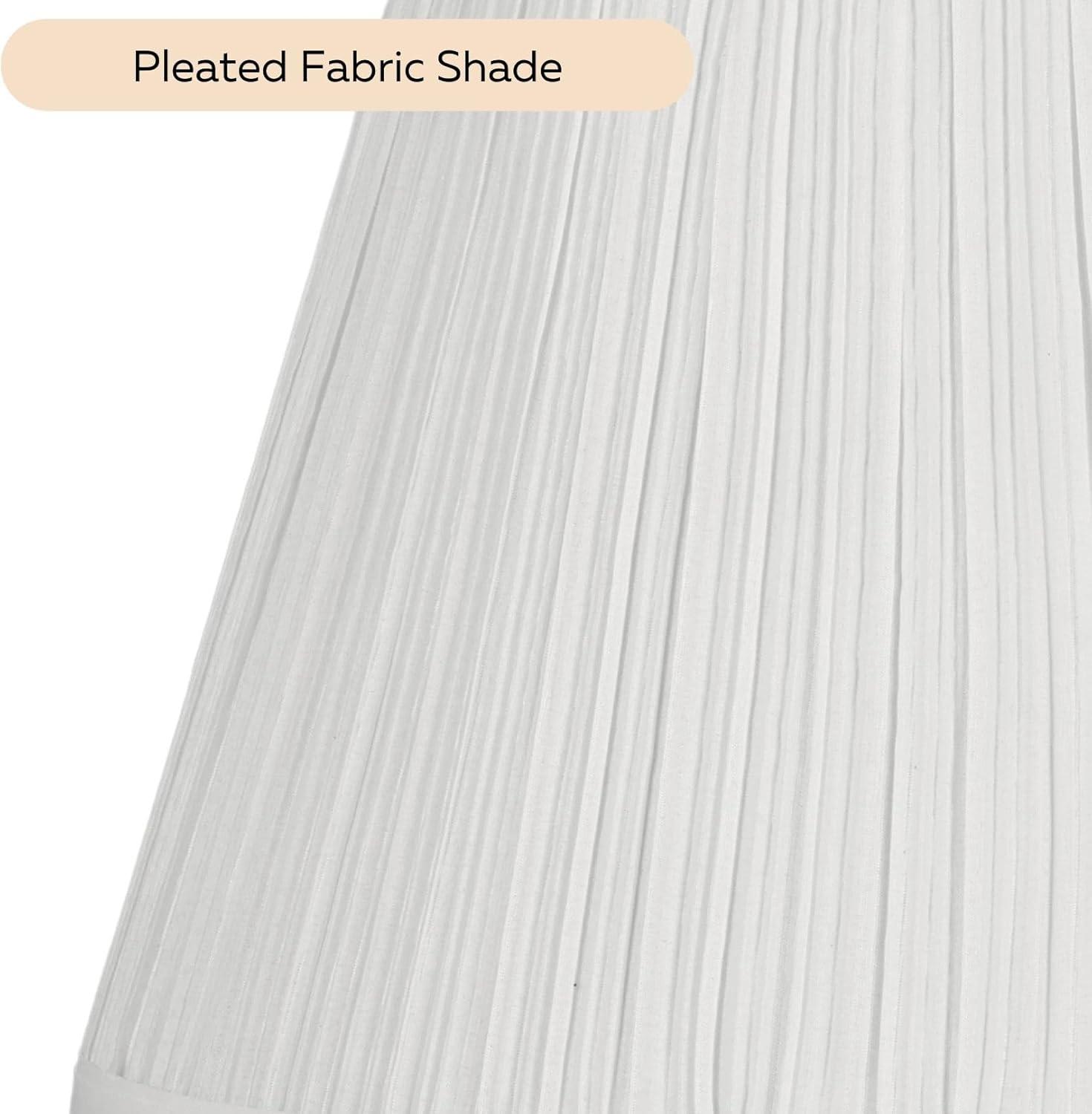 White Pleated Lamp Shade 7" x 13" x 10" Tall