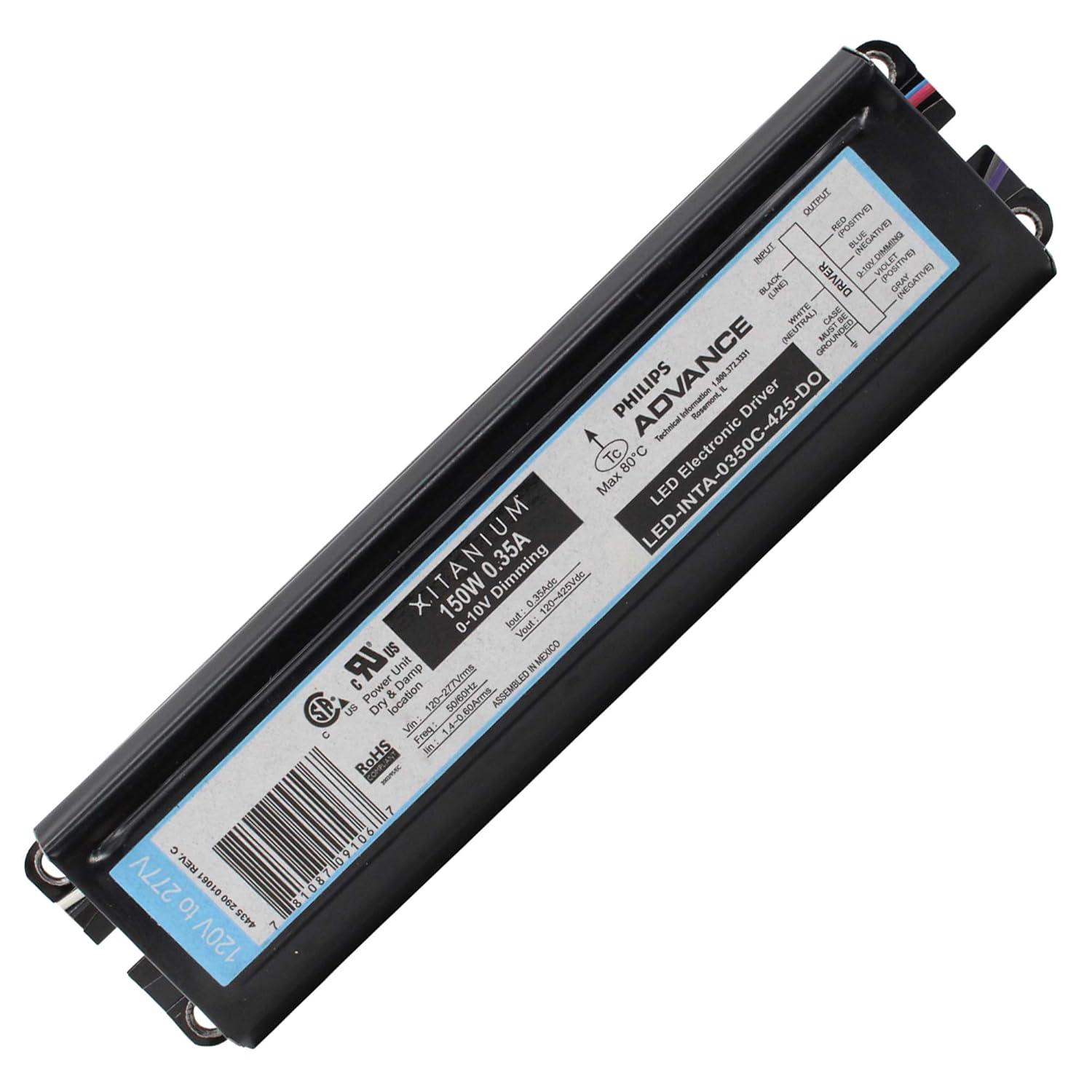 Advance LED-INTA-0350C-425-DO LED Driver, 0-10V Dimming, 120-277V:In, 150W, 120-425Vdc