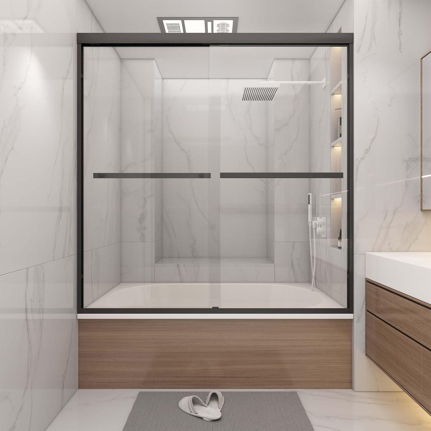 EASTANA Semi-frameless bypass bathroom sliding door AADSH6269LL