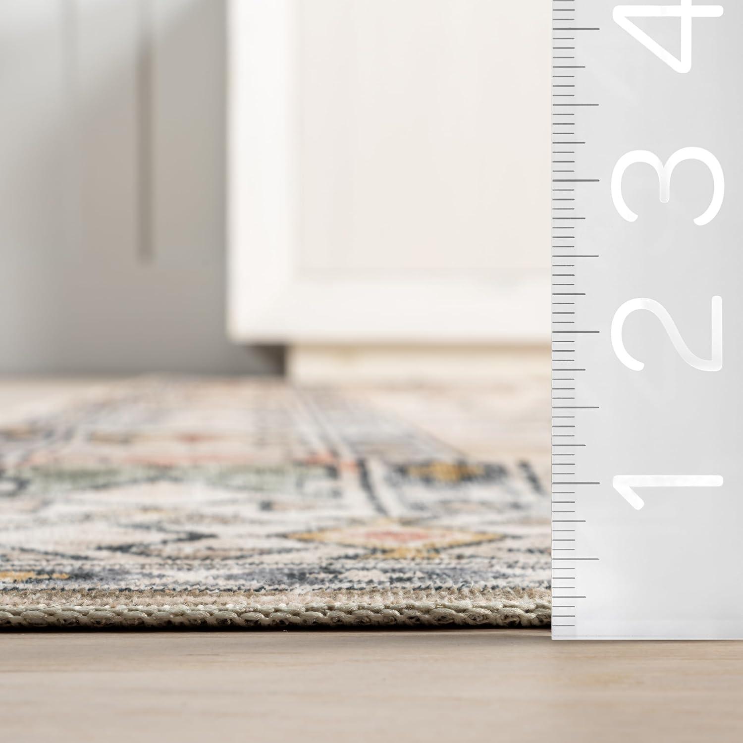 Nuloom Mae Motif Pet Friendly Machine Washable Area Rug, 3' x 5', Peach