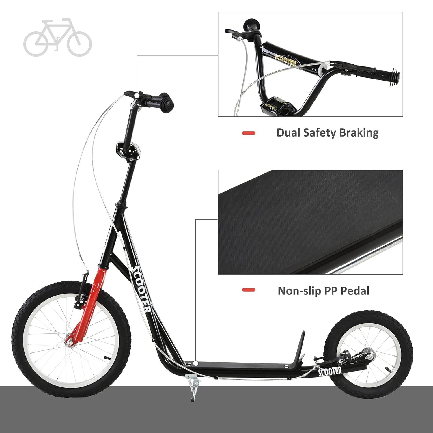 Green Adjustable Steel Frame Youth Kick Scooter