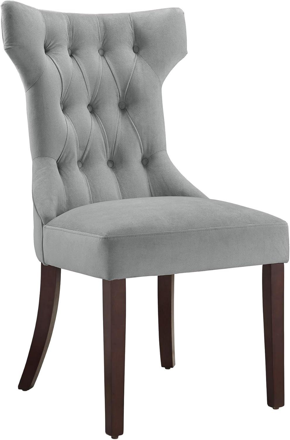 DHP Clairborne Tufted Hourglass Dining Chair, Set of 2, Gray