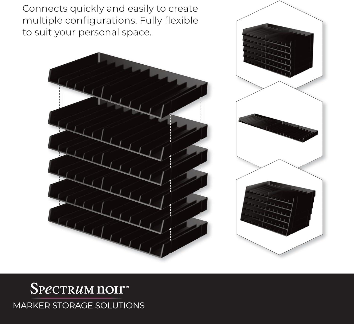 Modular Noir Marker Storage System in Black - Holds 72 Markers