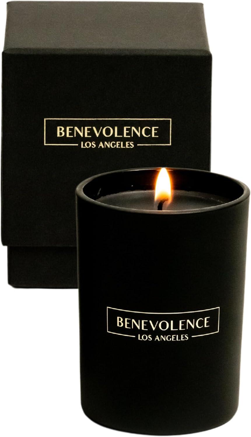 Benevolence LA  Black Wax  Scented Candle With Santal Scent- 10 oz