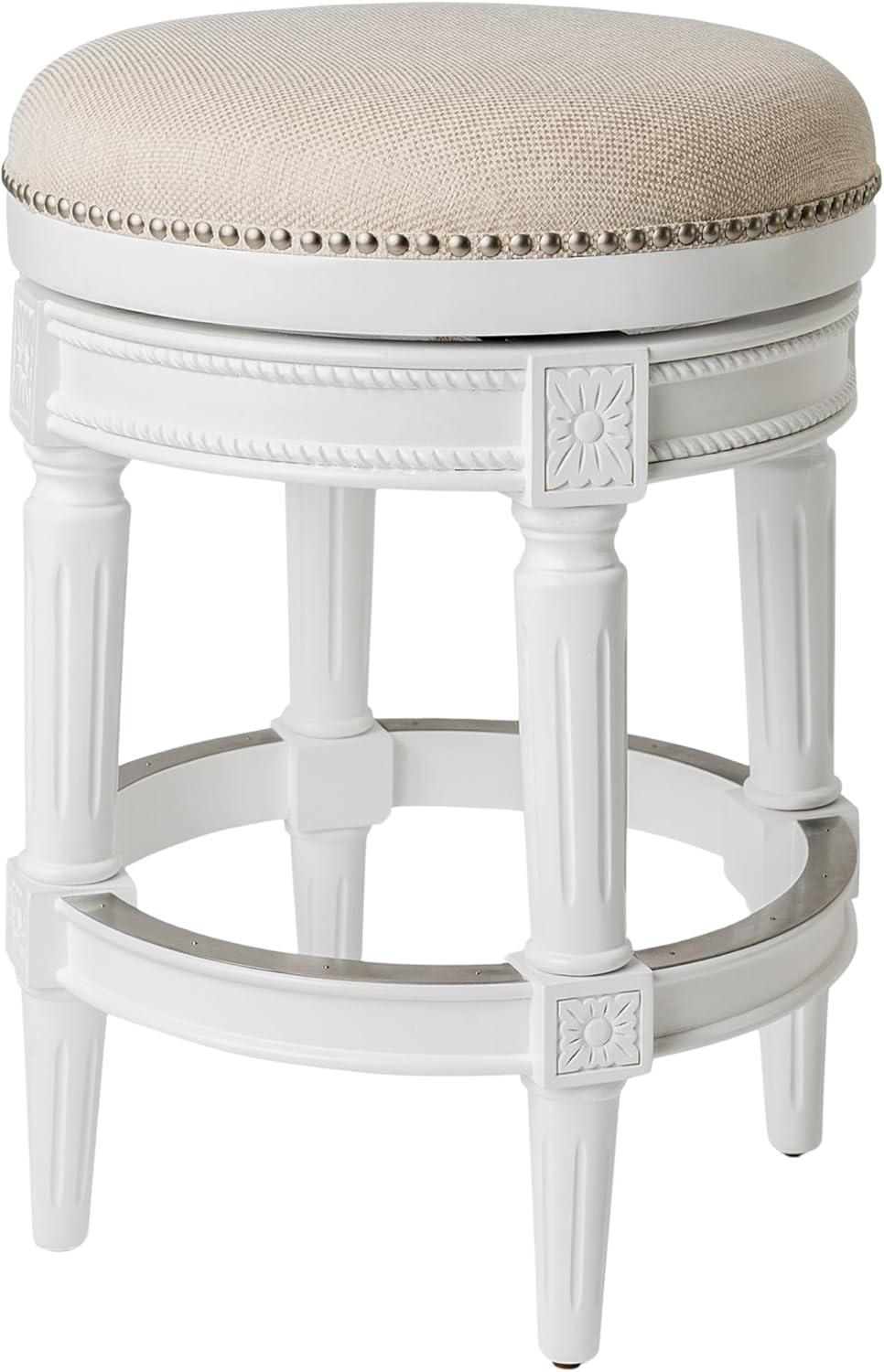 Maven Lane Maven Lane Pullman Backless Stool with Fabric Upholstery