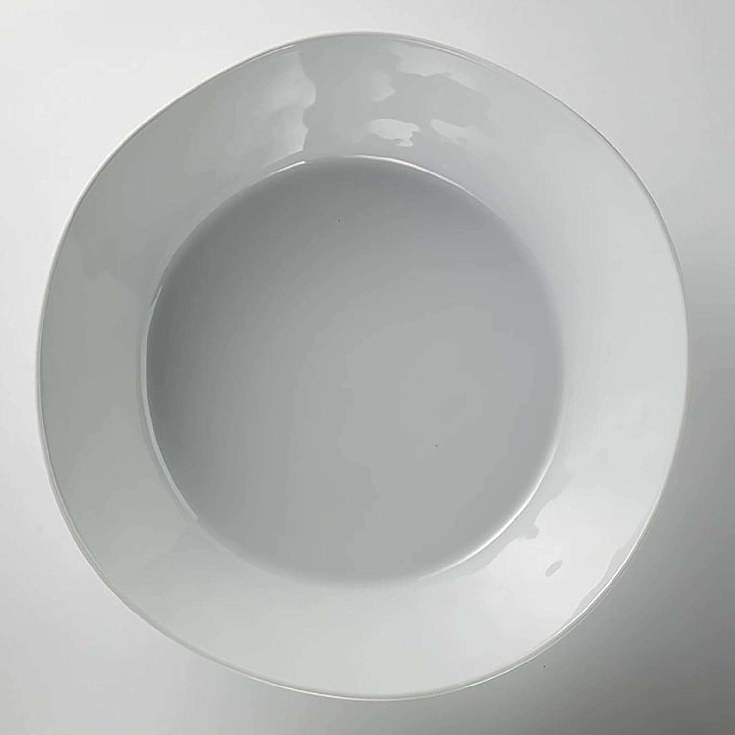 Cloud White 16" Round Melamine Serving Bowl