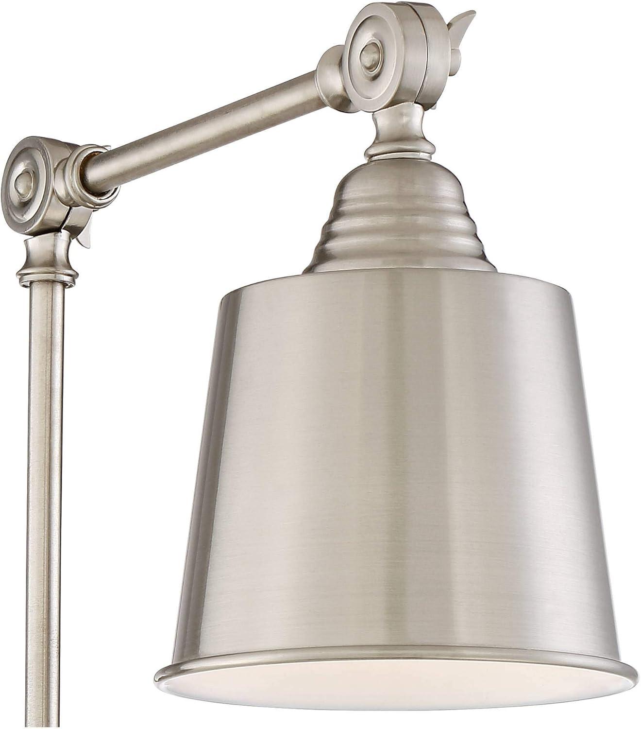 360 Lighting Mendes Modern Wall Lamps Set of 2 Brushed Nickel Plug-in 4 1/4" Light Fixture Up Down Adjustable for Bedroom Reading Living Room Hallway