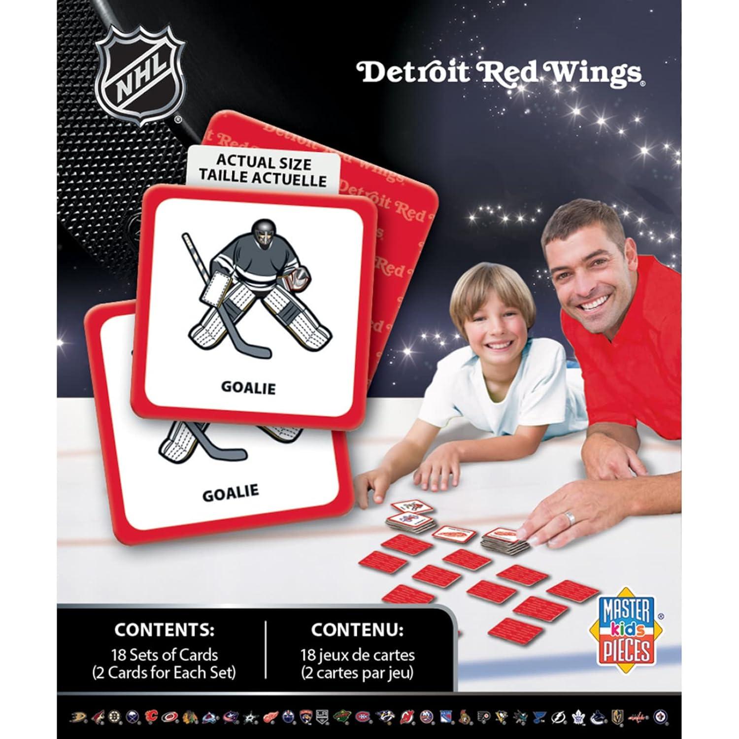 Detroit Red Wings Kids Matching Game with NHL Symbols