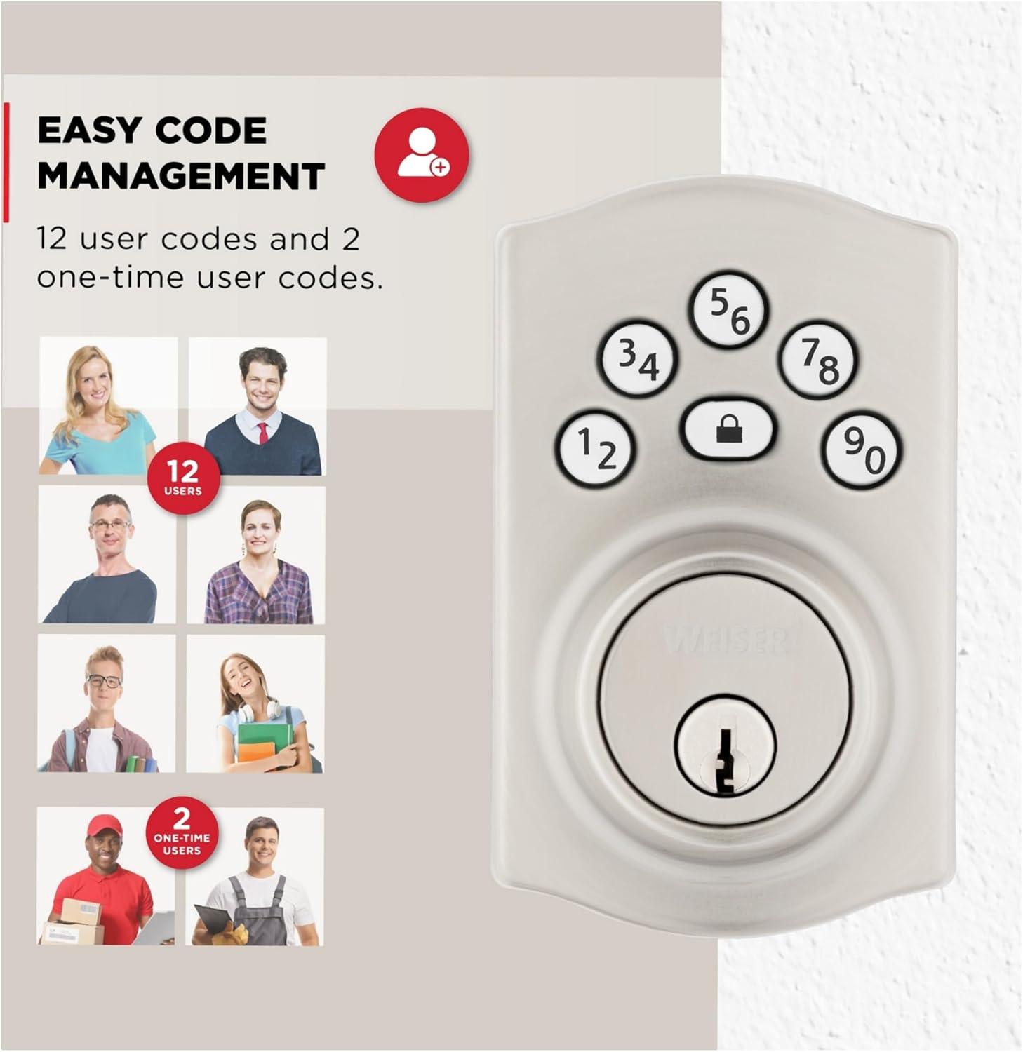 Powerbolt 240 5-Button Keypad Venetian Bronze Traditional Electronic Deadbolt Door Lock
