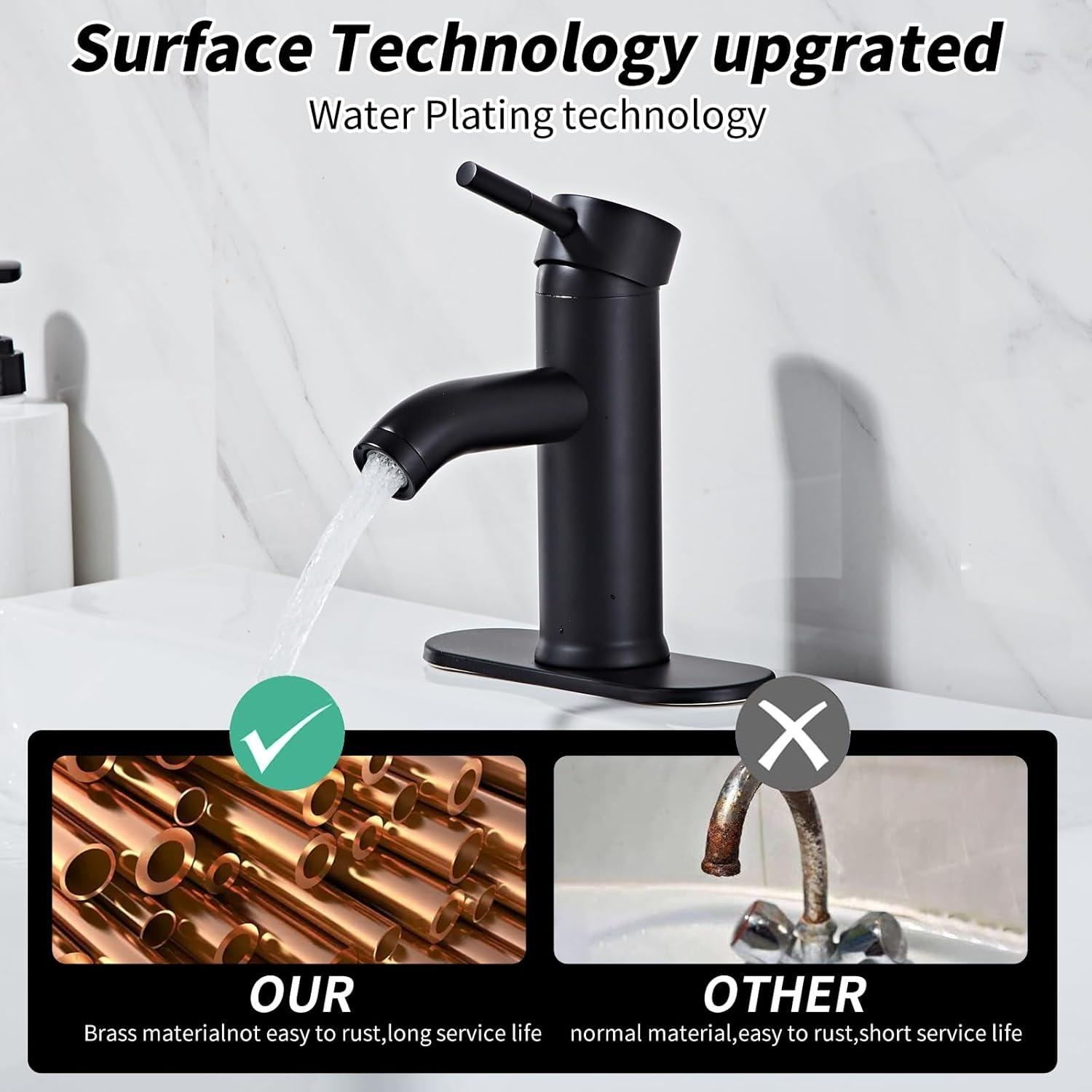 PRIMICOL YYY5G1D Bathroom faucet single hole with pop-up drain for 1-hole or 3-hole installation