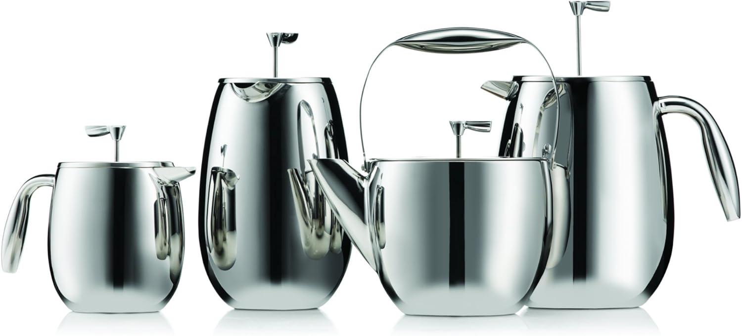 Bodum Columbia 4-Cup Stainless Steel Double Wall French Press Coffee Maker, 17 Ounce