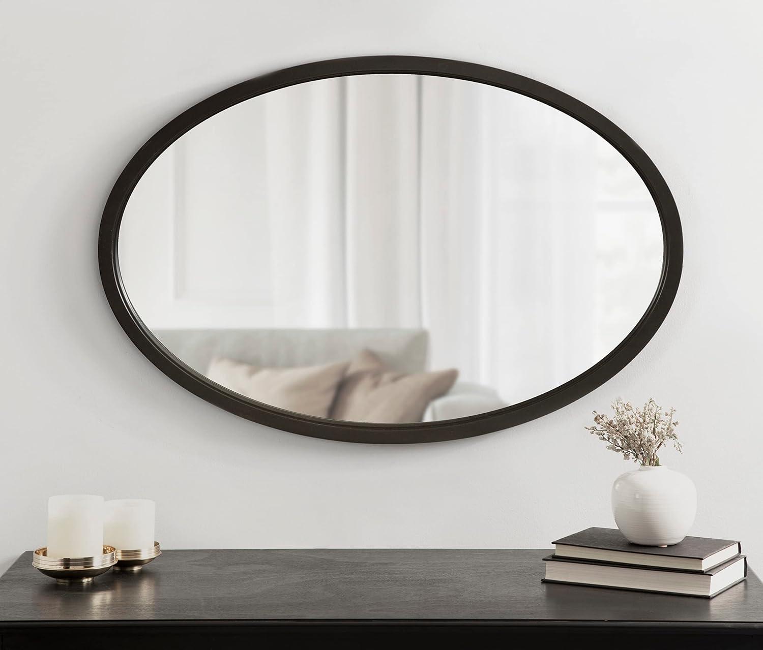 Kate and Laurel Hogan MDF Oval, 24x36, Black