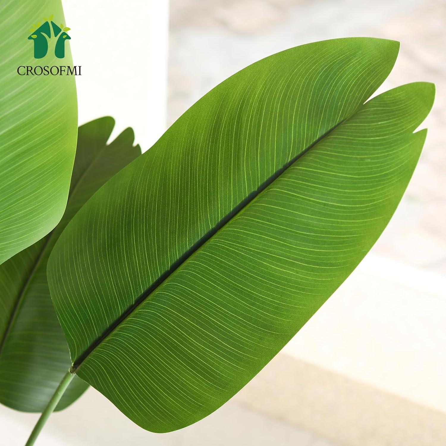 LINBONIO 6ft Artificial Tree Bird of Paradise Palm Tree Artificial Plant for Home Decor Indoor Outdoor Office