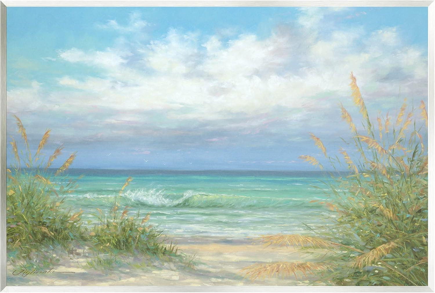 Sea Shoreline Horizon Scenery Coastal Painting Unframed Art Print Wall Art