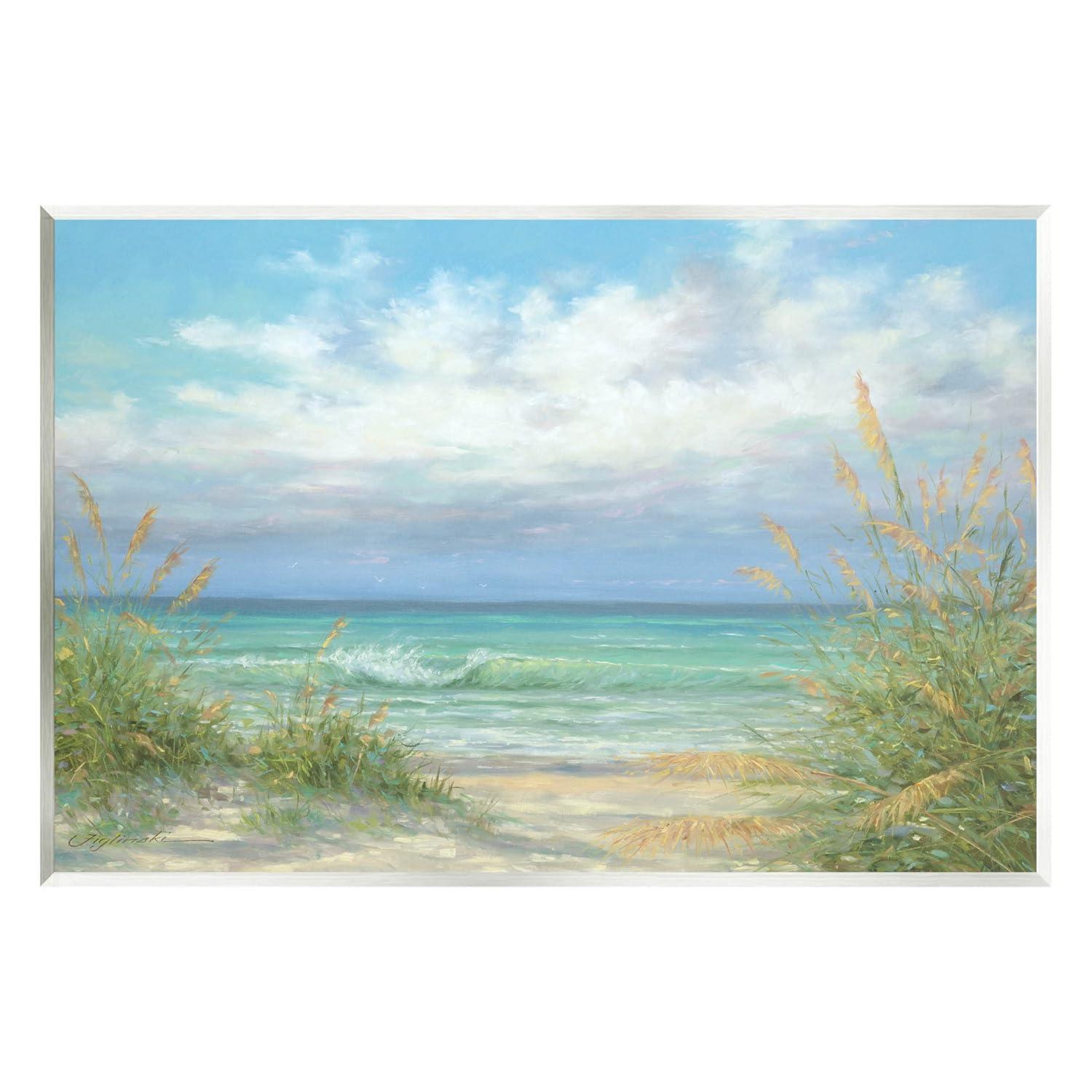 Sea Shoreline Horizon Scenery Coastal Painting Unframed Art Print Wall Art