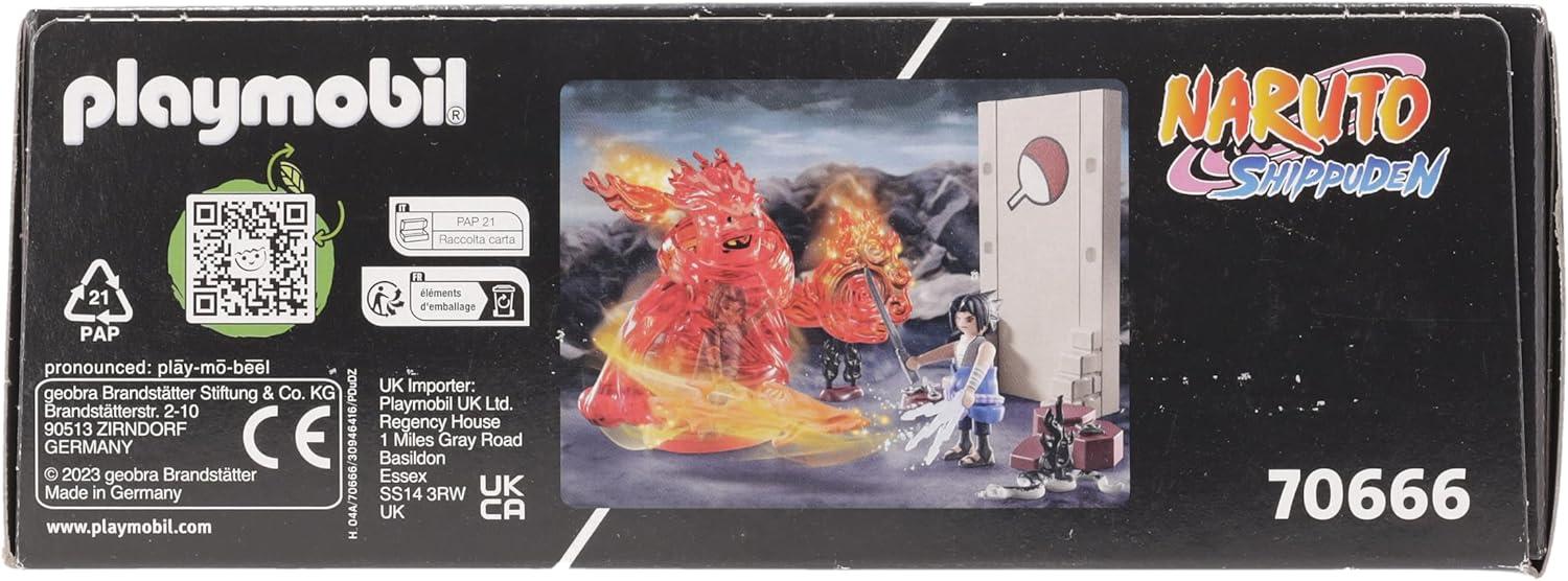 Playmobil Naruto Shippuden: Sasuke vs. Itachi Action Figure, with Extra Part (3.5")