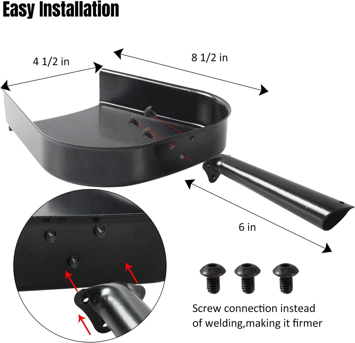 Ash Removal Tool and Ash Pan for Big Green Color Egg,Stainless Steel Big Green Kamado Egg Accessories Ash Tool Poker for Primo and Other Charcoal Kamado (at+AP)