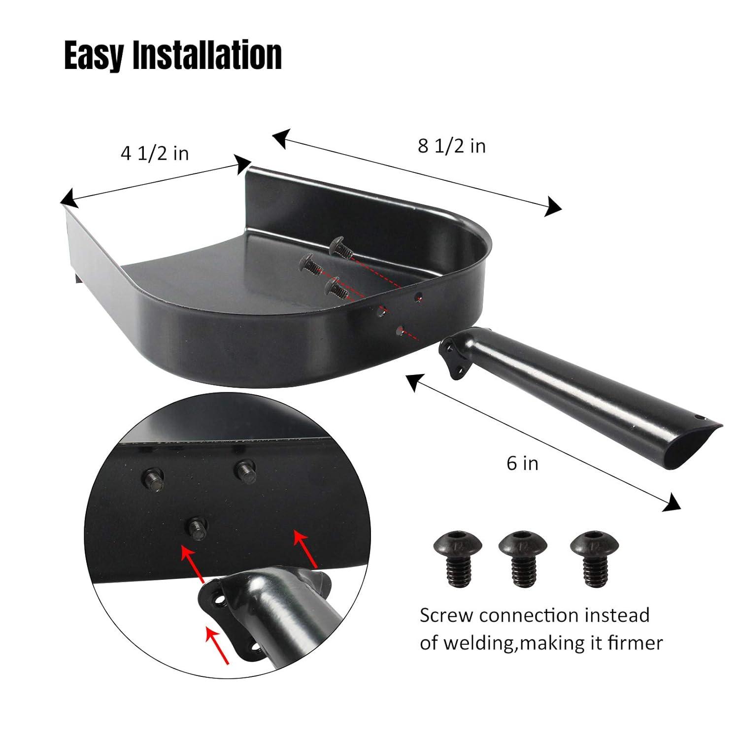 Ash Removal Tool and Ash Pan for Big Green Color Egg,Stainless Steel Big Green Kamado Egg Accessories Ash Tool Poker for Primo and Other Charcoal Kamado (at+AP)