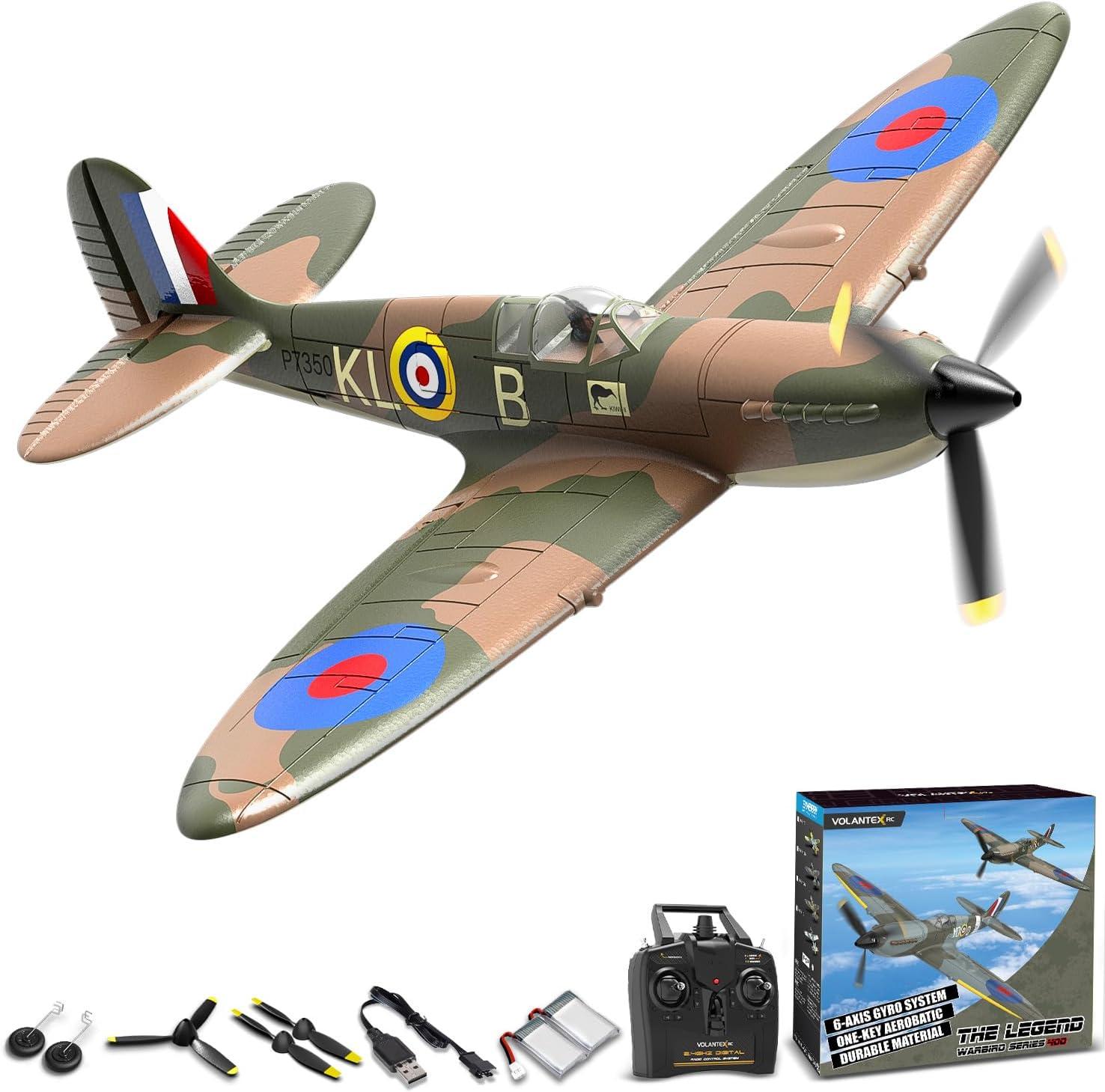 Open Box 4-CH Spitfire One Key Remote Control Airplane with Xpilot Stabilizer