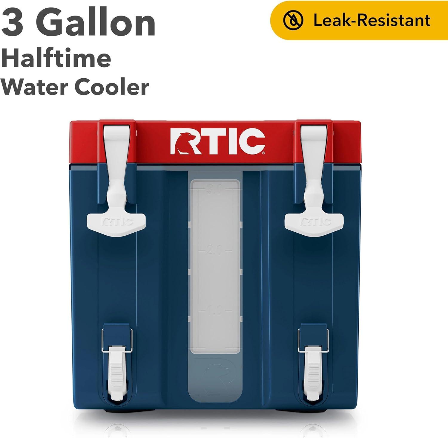 RTIC Halftime Water Cooler, 3 Gallon Hard-Sided Water Cooler, Patriot