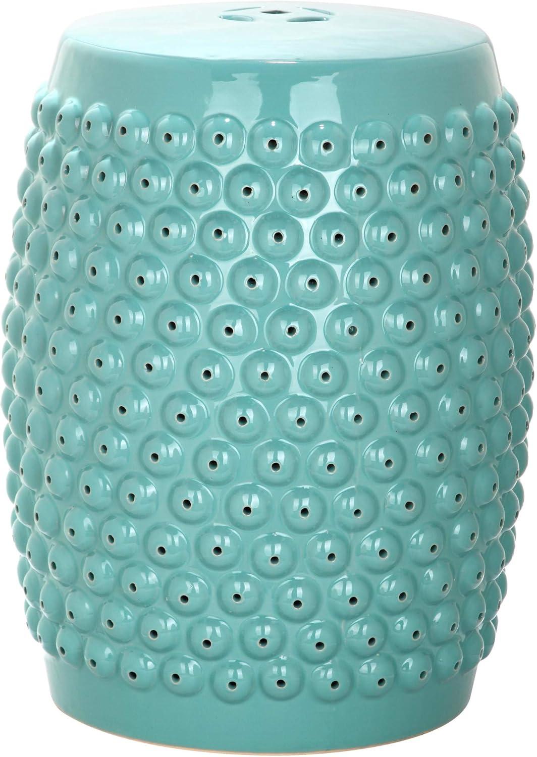 Stella Nail Head Ceramic Garden Stool  - Safavieh