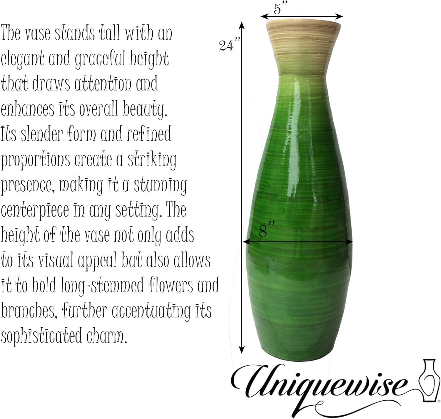 Uniquewise Handmade Wood Floor Vase