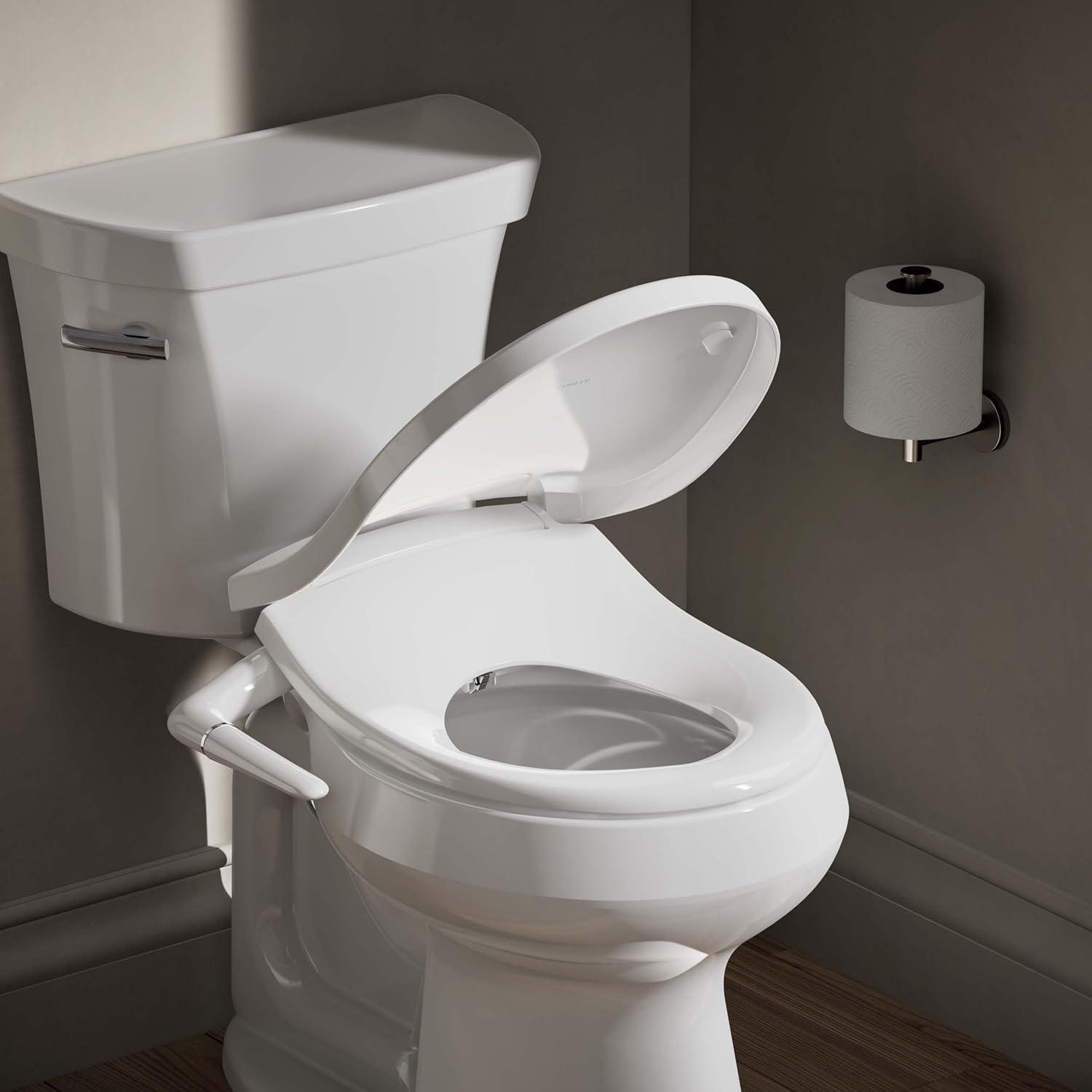PureWash M250 Round Bidet Toliet Seat, Manual Non-Electric Bidets for Existing Toilets