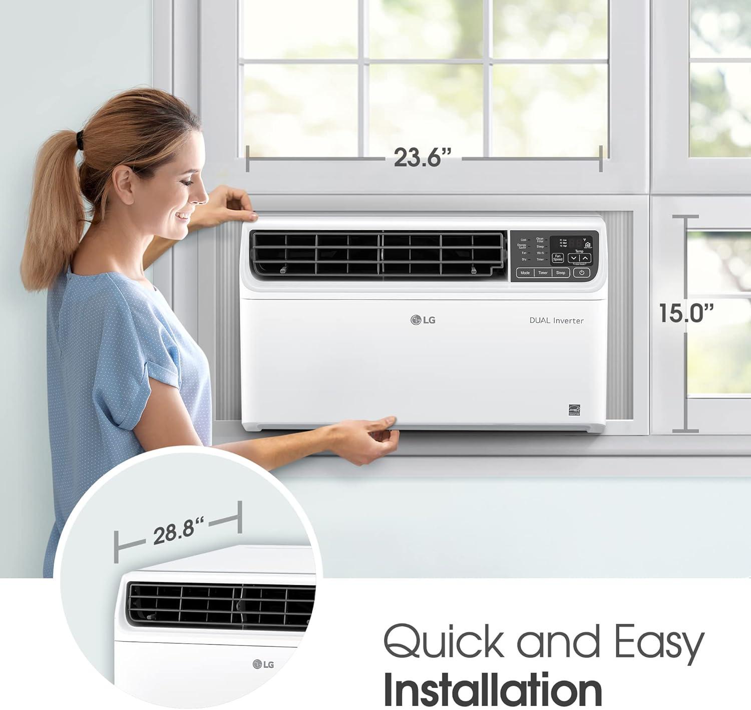 LG 14,000 BTU DUAL Inverter Smart Wi-Fi Enabled Window Air Conditioner for up to 700 sq. ft.