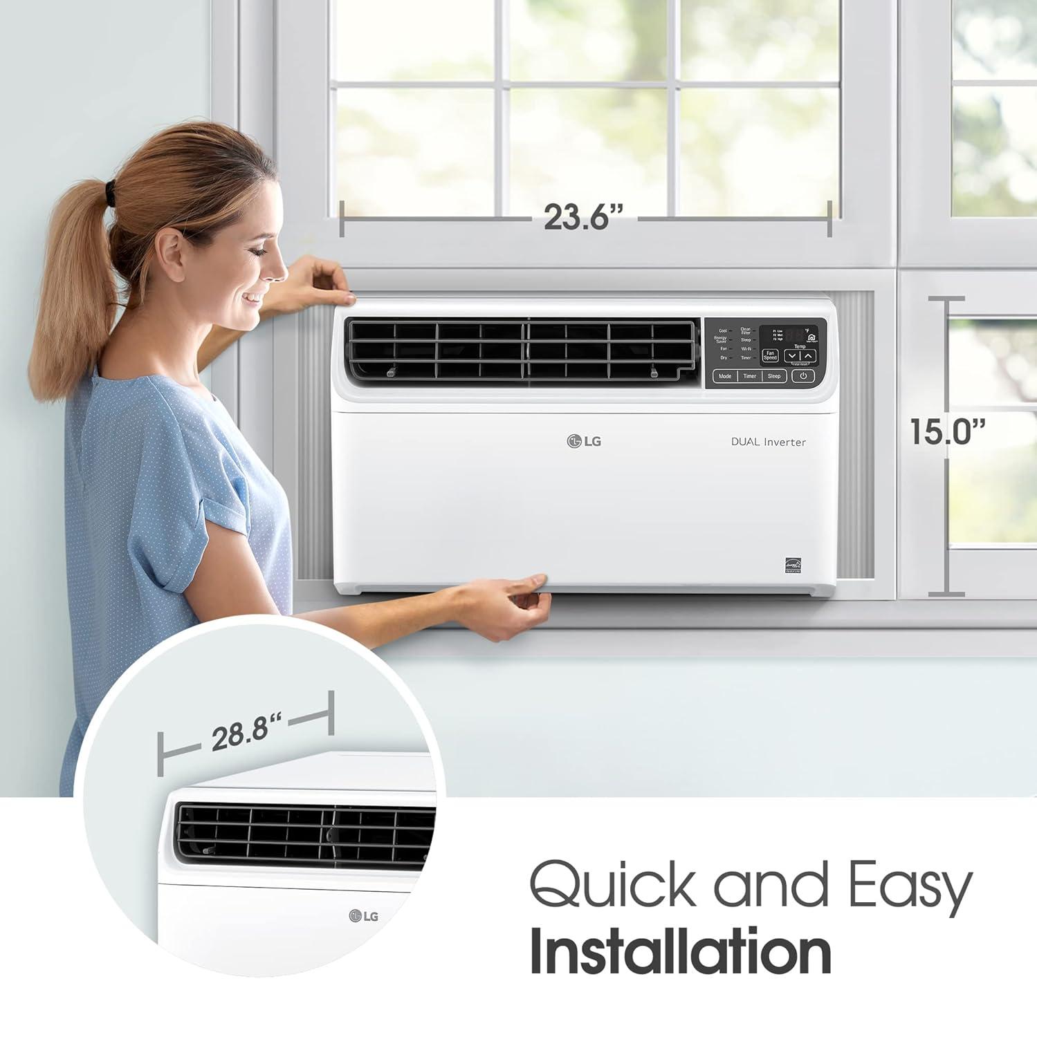 LG 14,000 BTU DUAL Inverter Smart Wi-Fi Enabled Window Air Conditioner for up to 700 sq. ft.