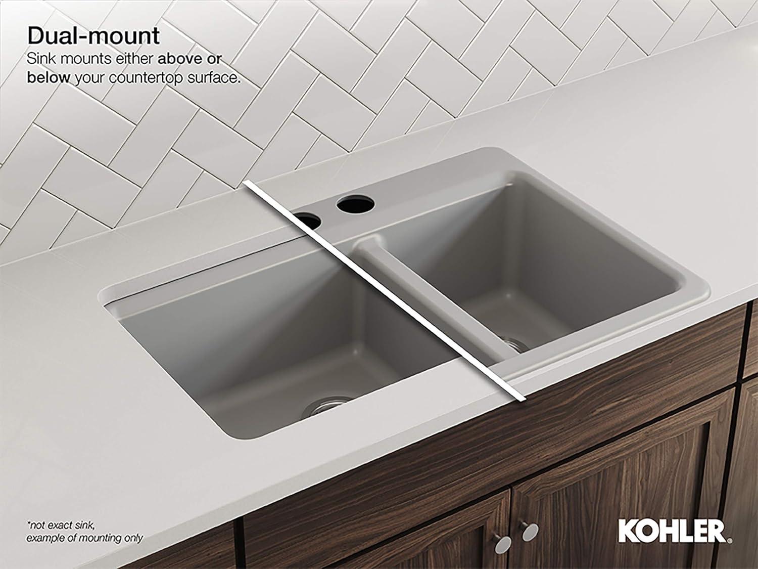 Vault™ 33" L x 22" W Top Mount/Under Mount Large Single Bowl Kitchen Sink