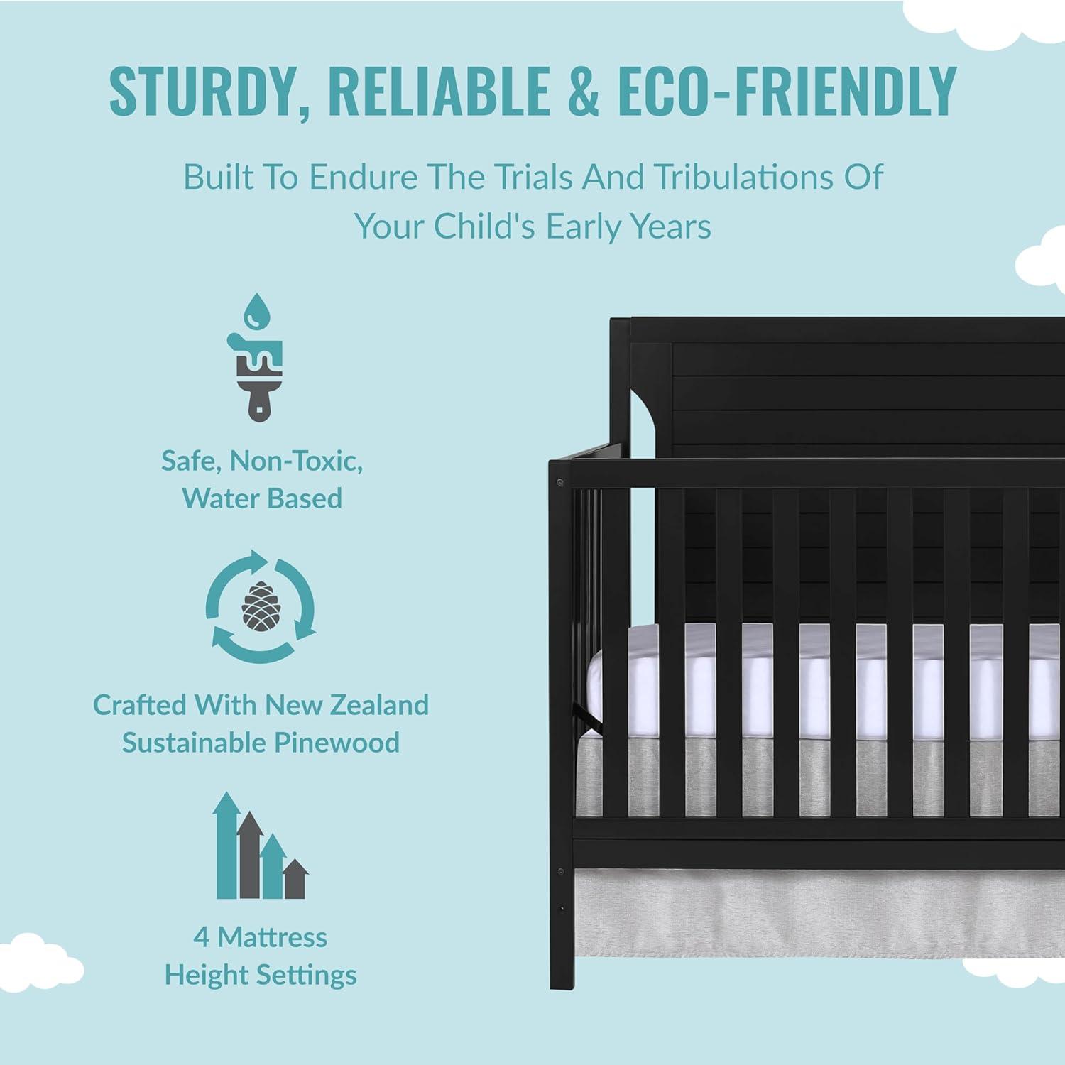 Dream On Me Cape Cod 5 in 1 Convertible Crib