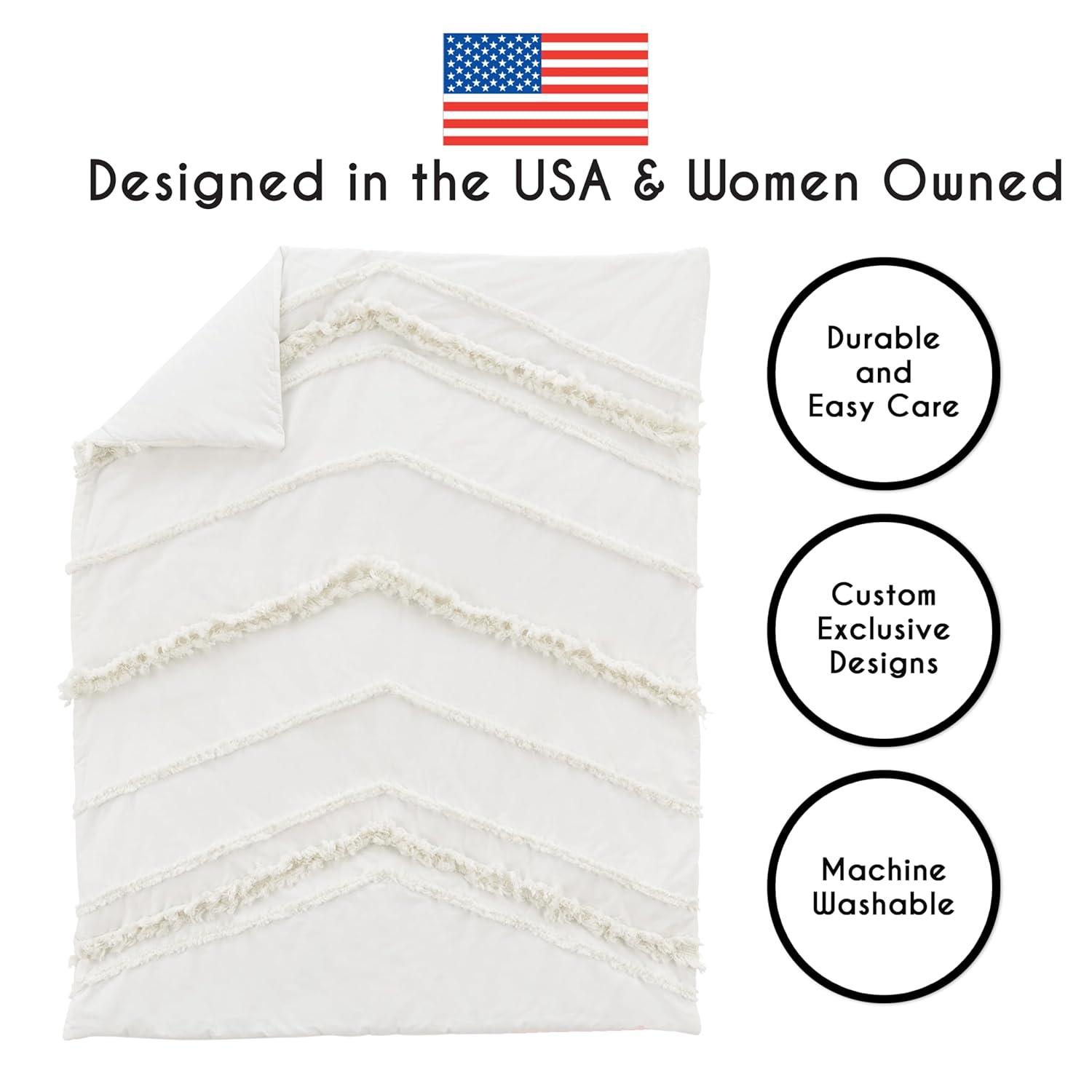 Sweet Jojo Designs Boy or Girl Gender Neutral Unisex Baby Crib Bedding Set - Bohemian Fringe Collection 4pc