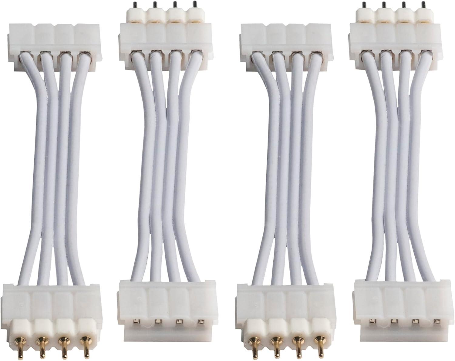 White Flexible Corner Connector Extension Cable Pack