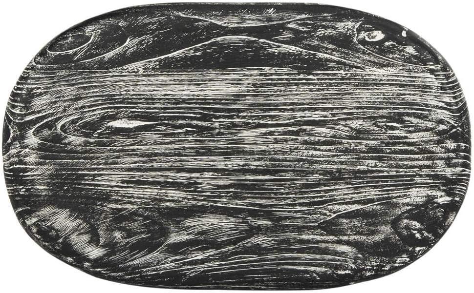 Colton Wood Counter Stool - Black/White Wash/Sungkai Wood - Safavieh