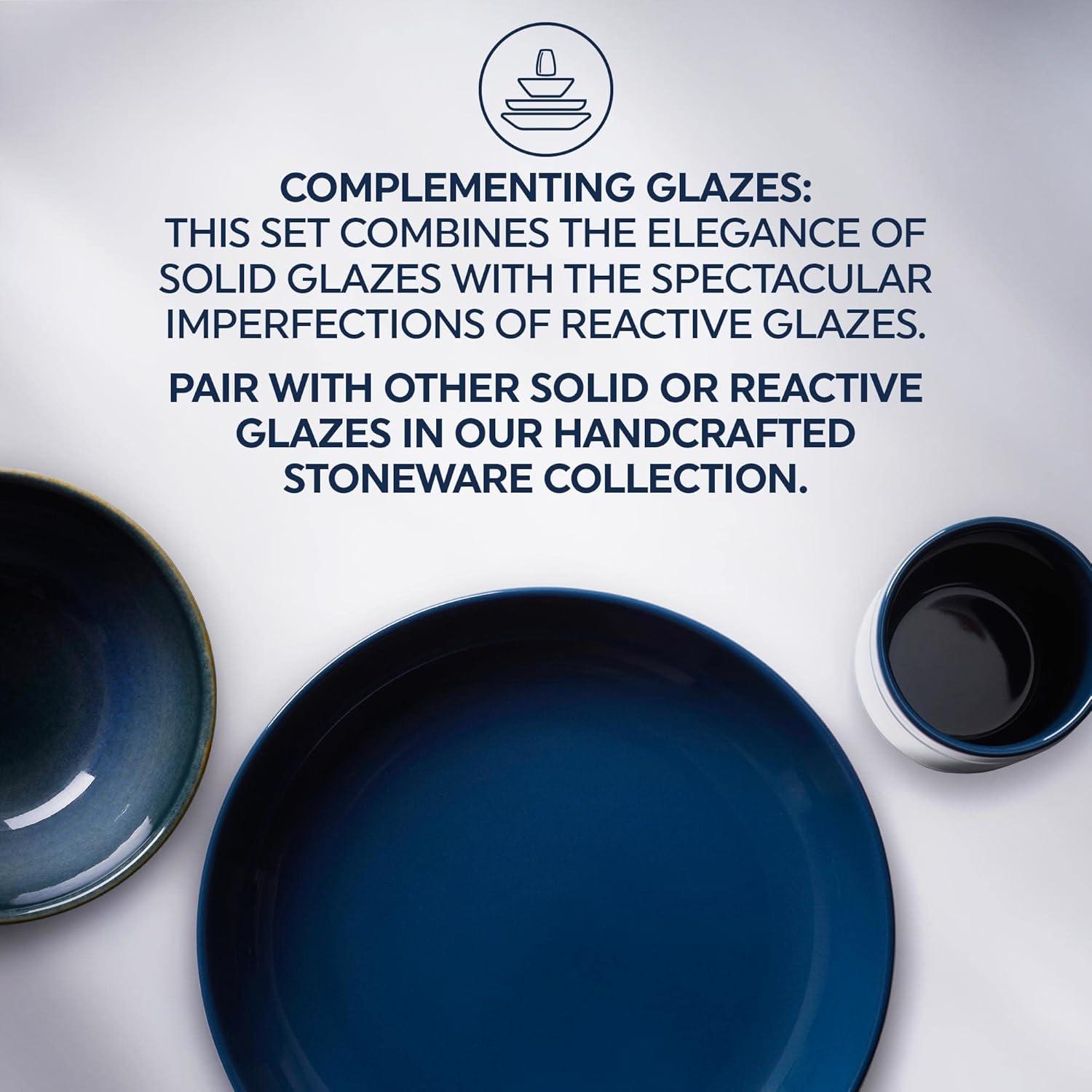 Corelle Stoneware 16-piece Dinnerware Set, Service for 4, Navy