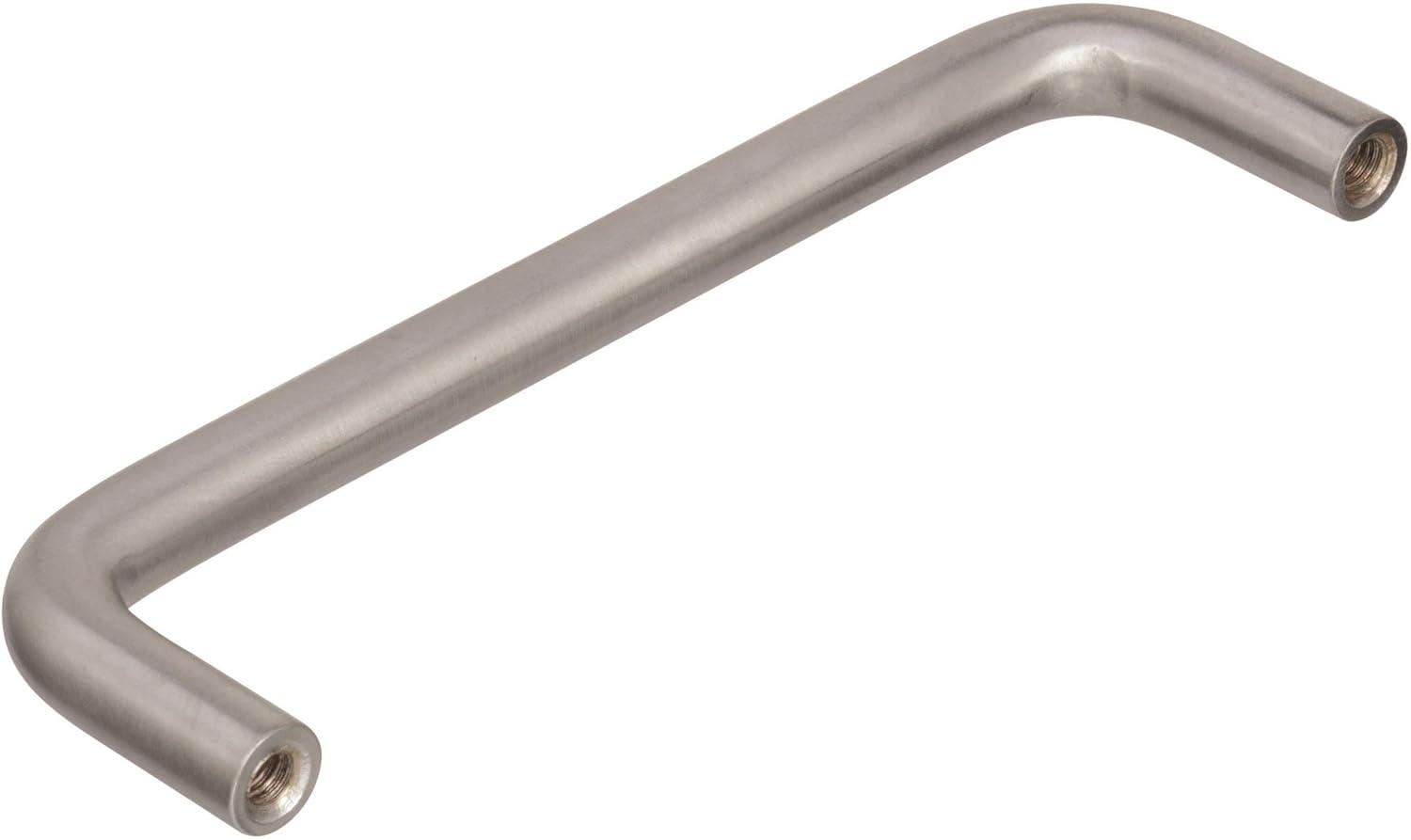 Brushed Chrome 4-Inch Modern Bar Cabinet Pull