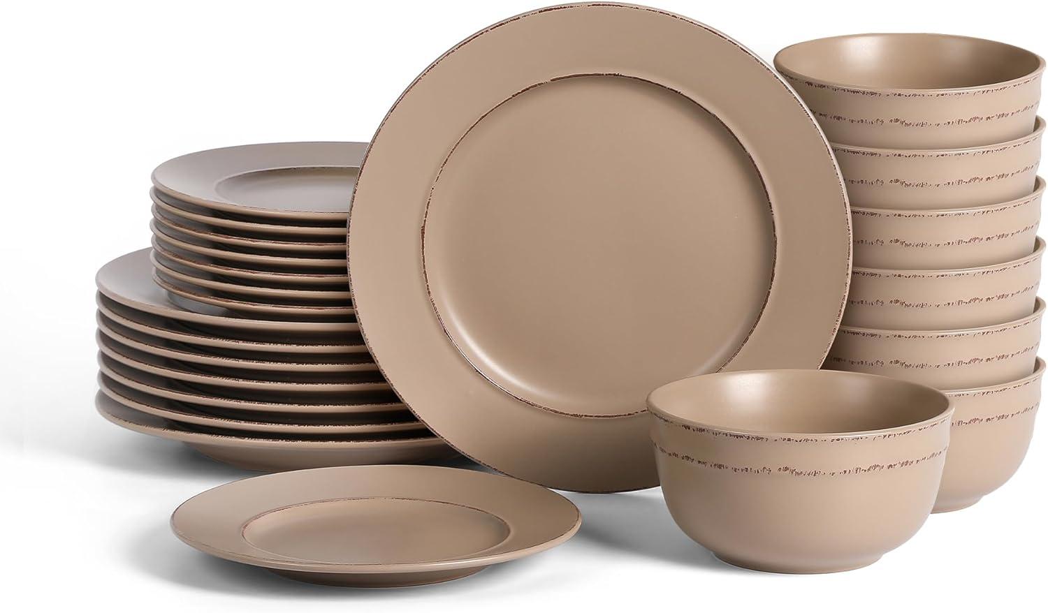 Earth & Clay Earth & Clay Hazel 24-Piece Dinnerware Set Stoneware (Set of 24)