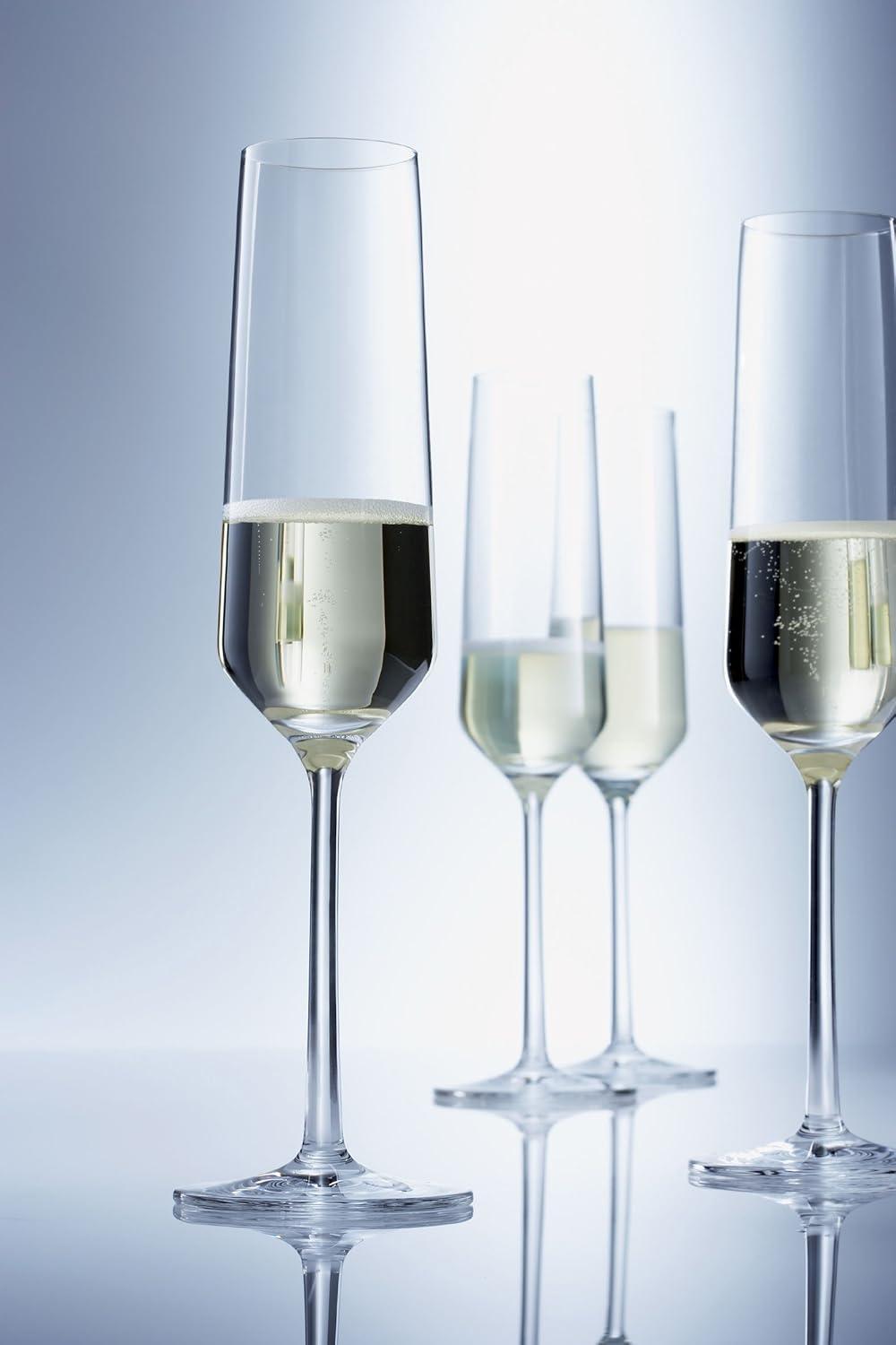 Schott Zwiesel Clear Crystal Champagne Flutes, Set of 4