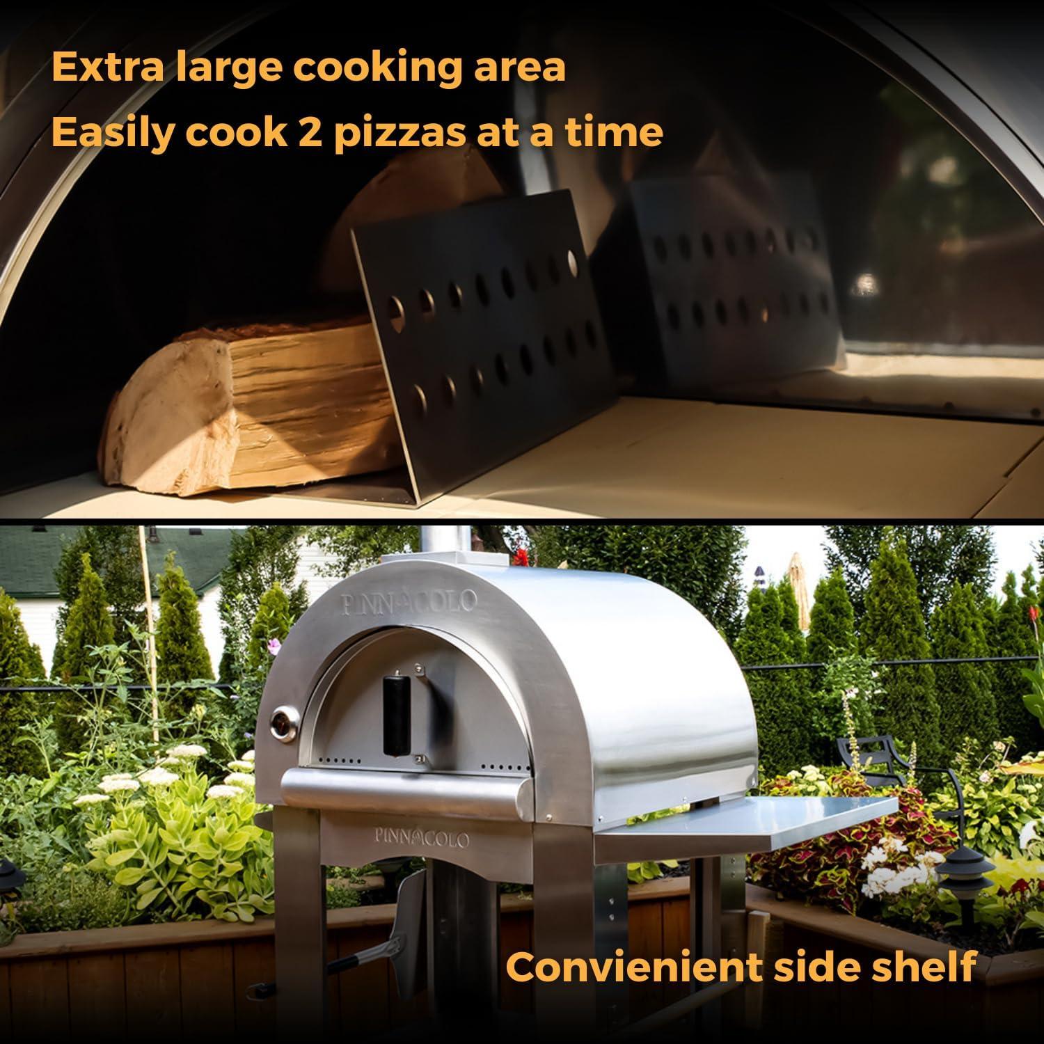 PREMIO Stainless Steel Wood-Fired Outdoor Pizza Oven with Accessories