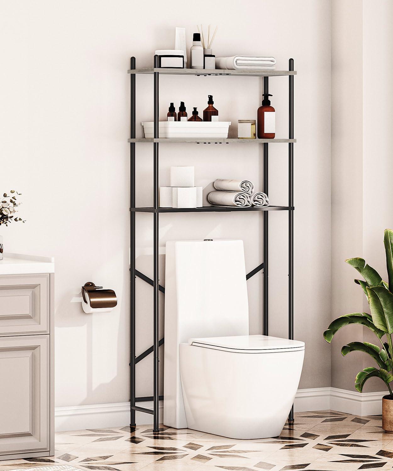 17 Stories Over The Toilet Storage, 3-Tier Over Toilet Bathroom Organizer