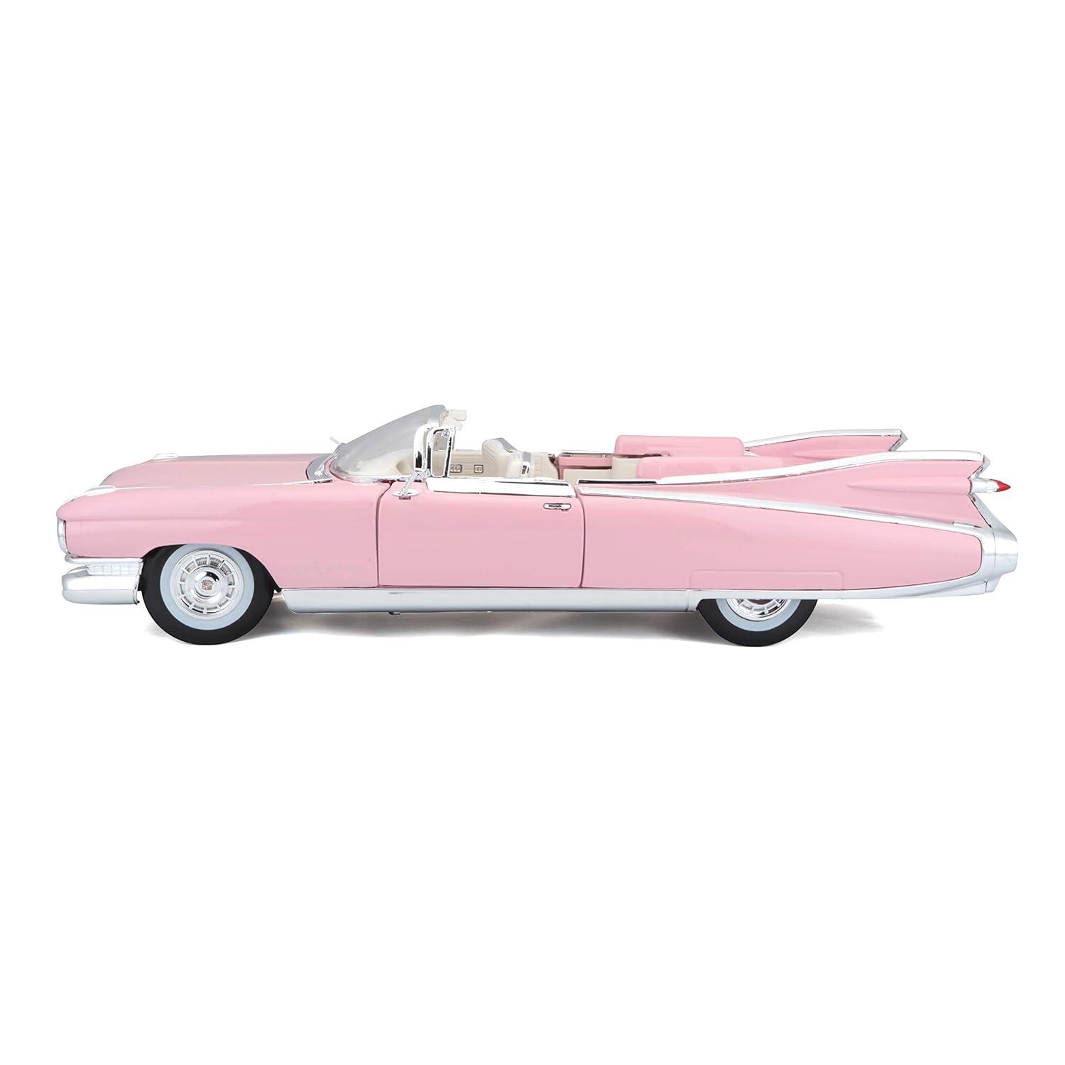 1959 Cadillac Eldorado Biarritz Convertible, Pink - Maisto Premiere 36813 - 1/18 Scale Diecast Model Toy Car