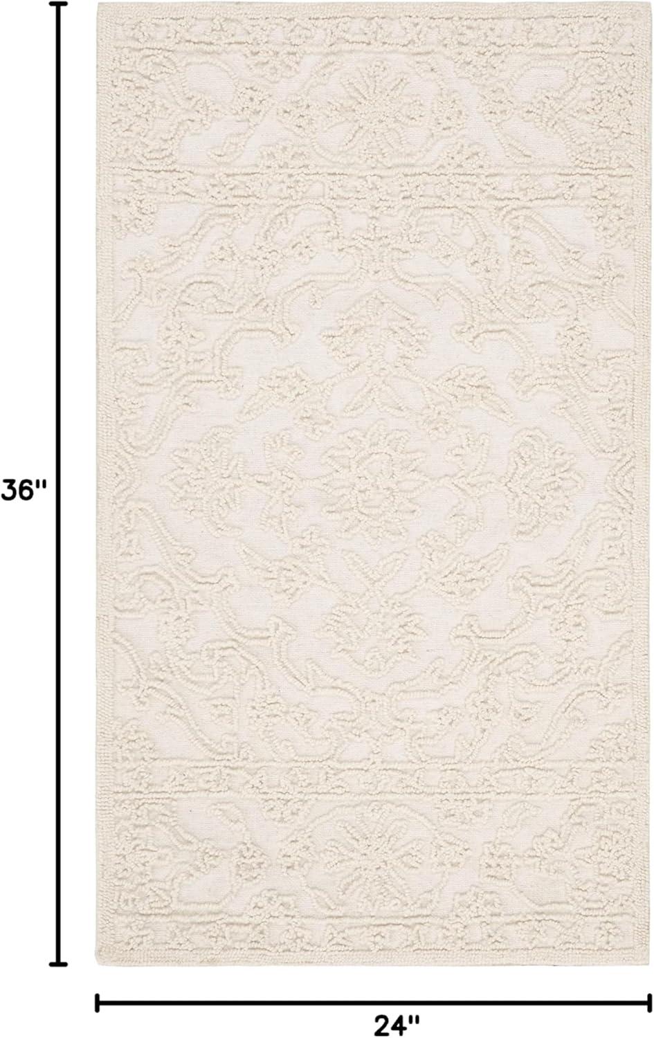 SAFAVIEH Trace Molly Solid Area Rug, Ivory, 2' x 3'