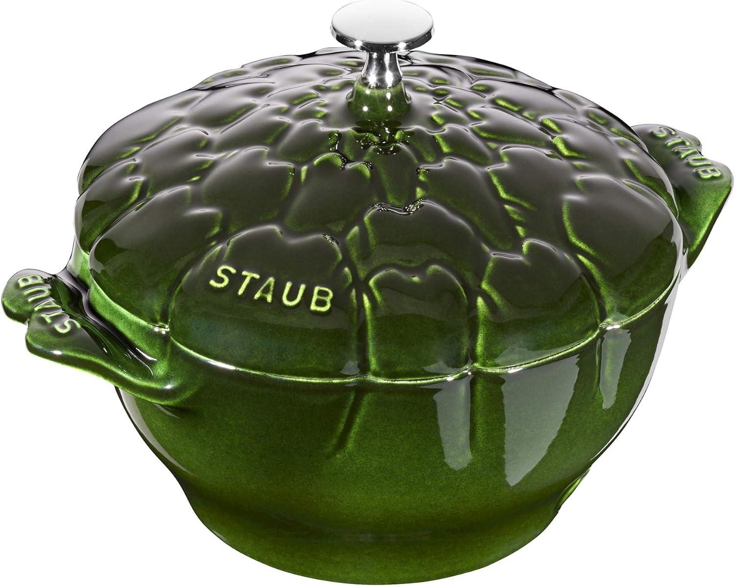 Staub Cast Iron 3-qt Artichoke Cocotte - Basil